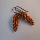 Image of Copper Tapered Persian Earrings 