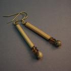 Image of Bamboo, Crystal and Jasper Earrings