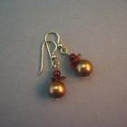 Image of Crystallized Pearls and Carnelian Earrings